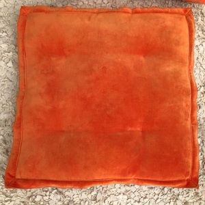 Square Orange Floor cushion, Floor pillow